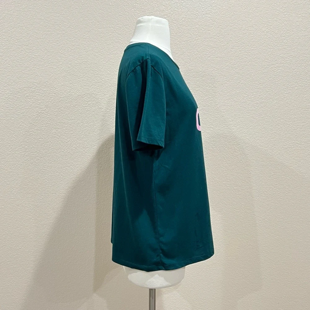 Nine West Teal Stay Cozy T-Shirt Size Large